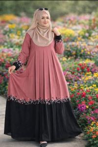 Embroidery Contrast Borka (Only Borka)