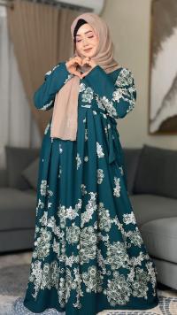 Alpona Print Gown Borka (Only Borka)