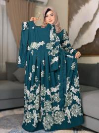 Alpona Print Gown Borka (Only Borka)
