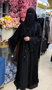 Dubai Cherry Borka with Inner and Hijab