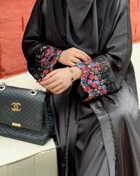 Dubai Cherry Abhaya with Inner and Hijab