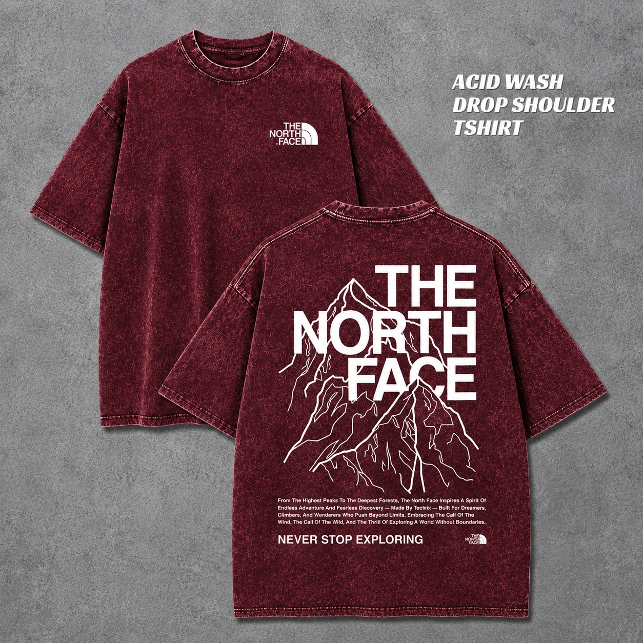 Premium Acid Wash Drop Shoulder TShirt