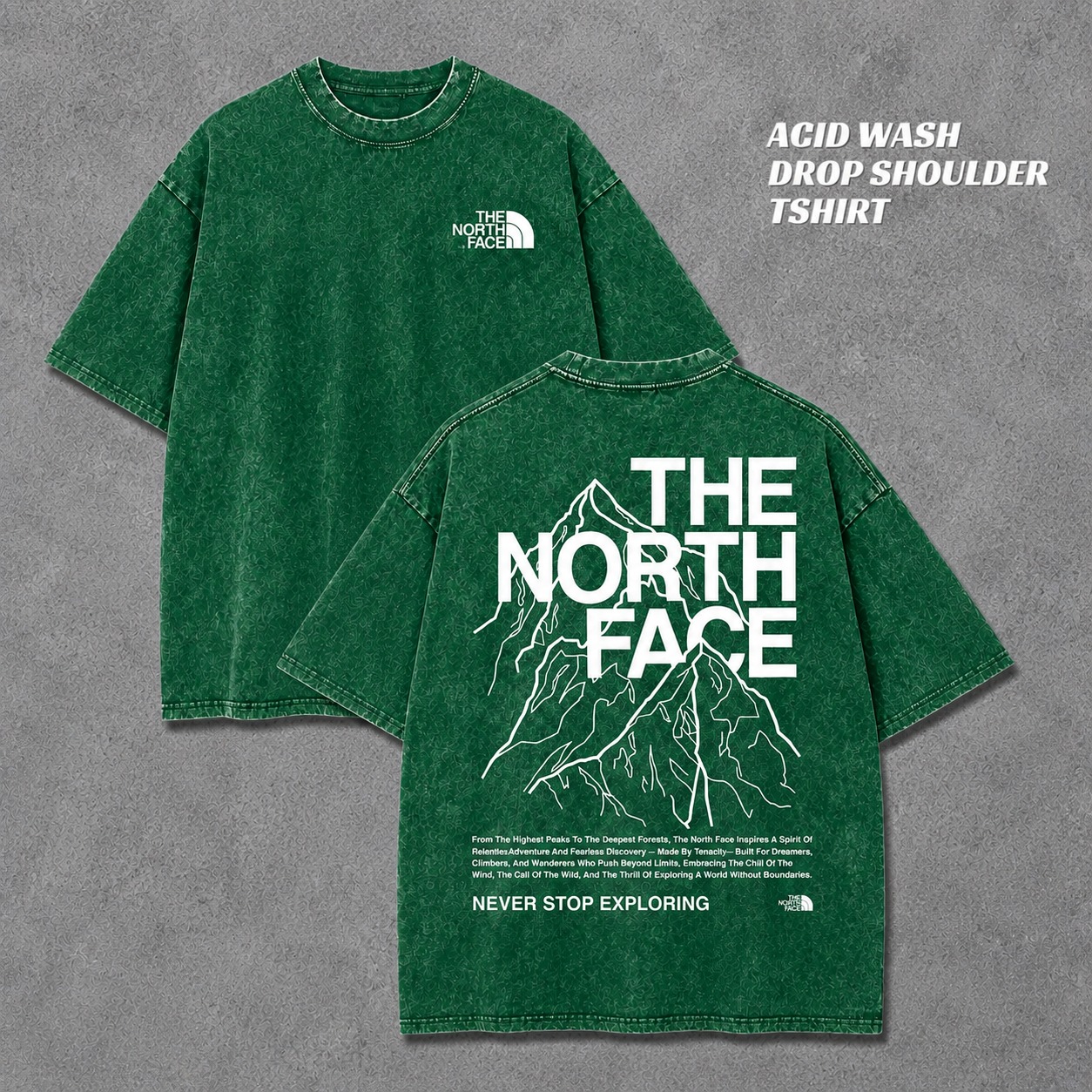 Premium Acid Wash Drop Shoulder TShirt