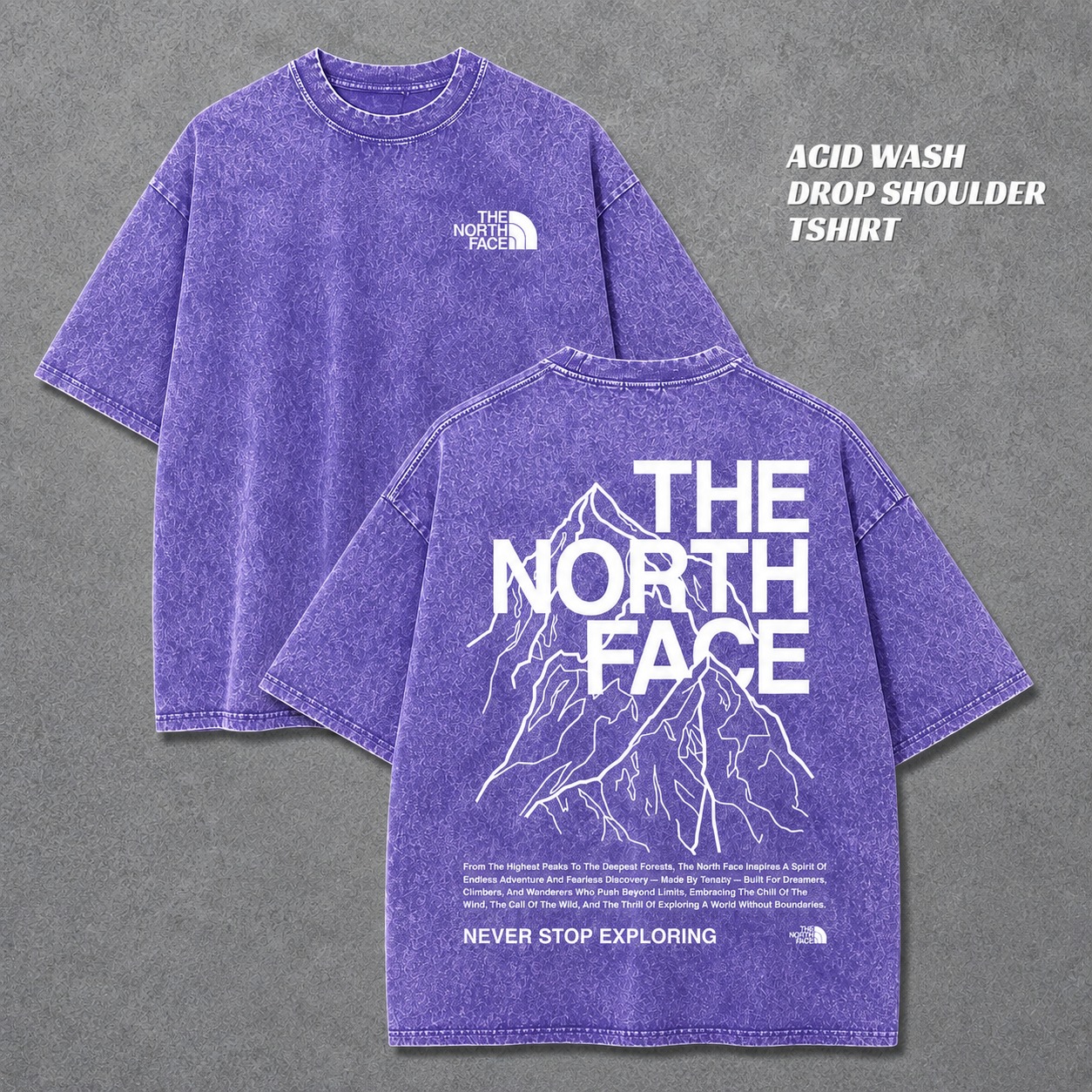 Premium Acid Wash Drop Shoulder TShirt