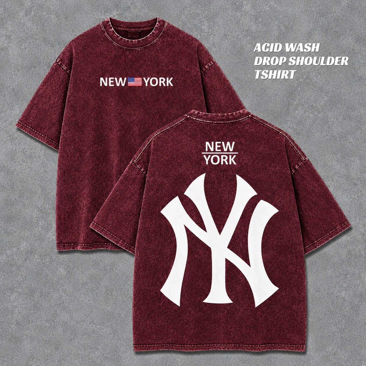 Premium Acid Wash Drop Shoulder TShirt