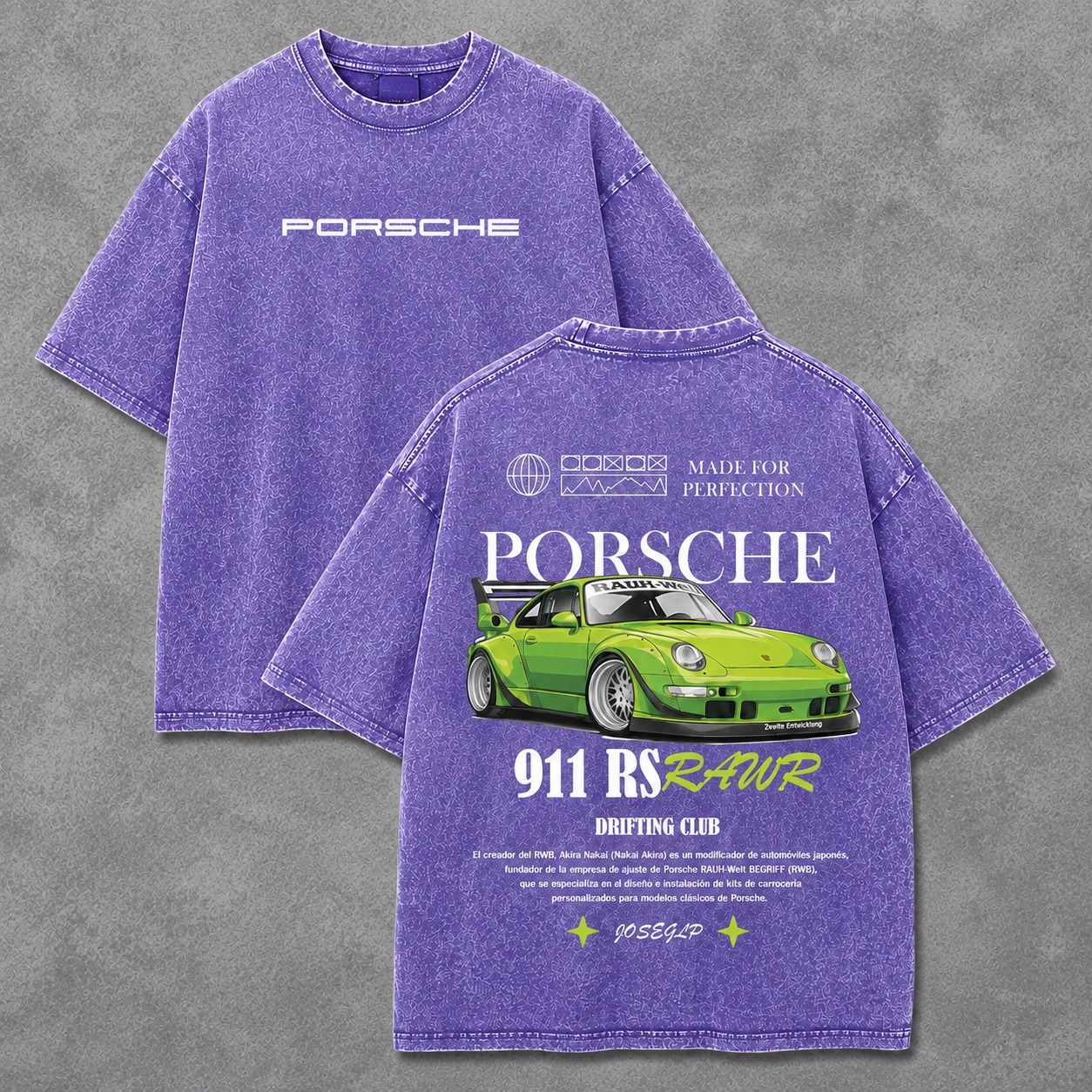 Premium Acid Wash Drop Shoulder TShirt