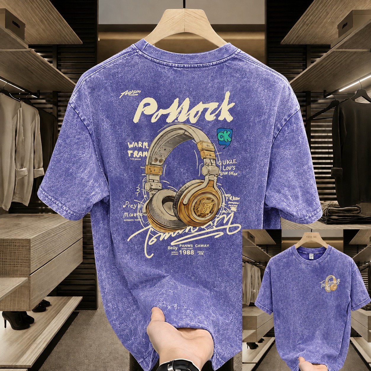 Premium Acid Wash Drop Shoulder TShirt