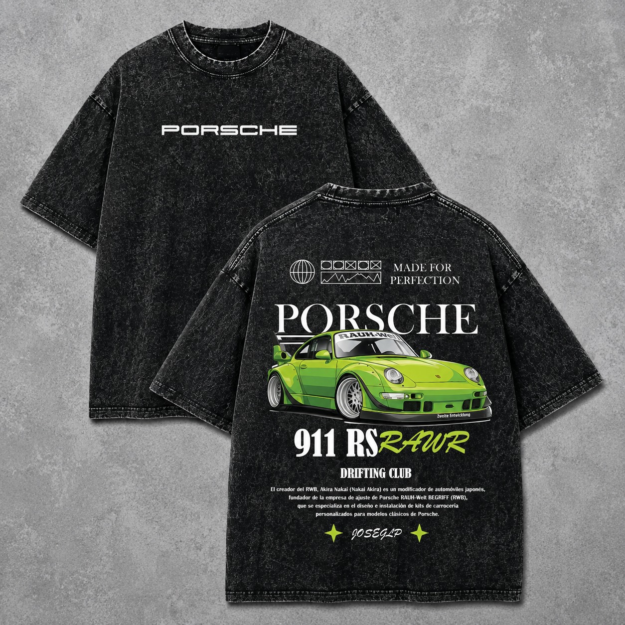 Premium Acid Wash Drop Shoulder TShirt