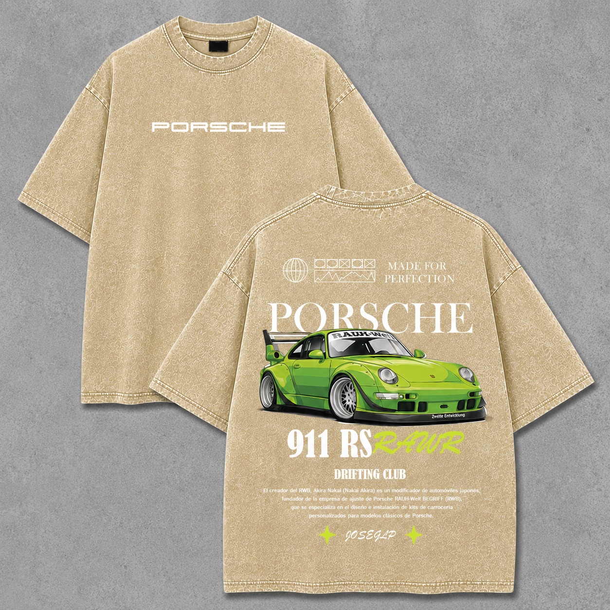 Premium Acid Wash Drop Shoulder TShirt