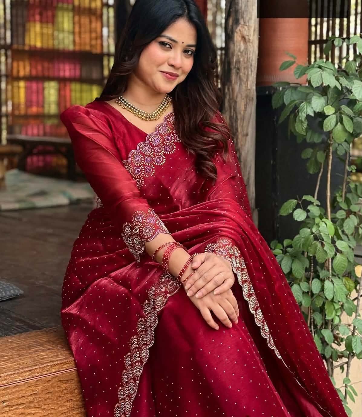Georgette Sharee with Blouse Piece