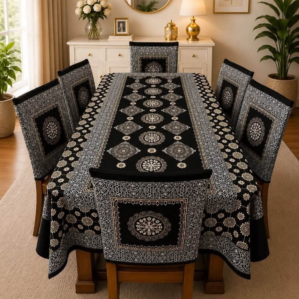 3D Dining Table Cover Set