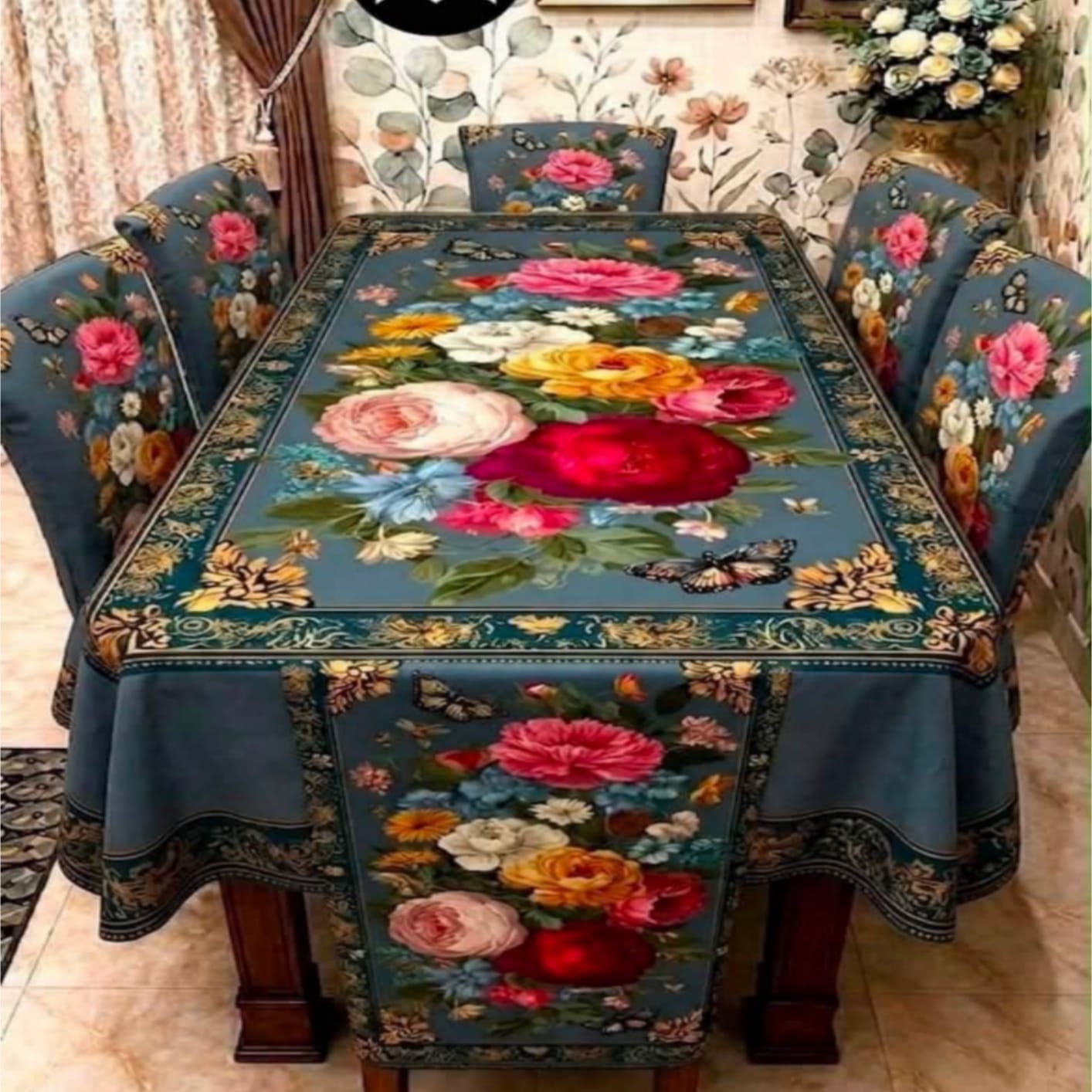 3D Dining Table Cover Set