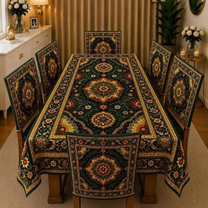 3D Dining Table Cover Set