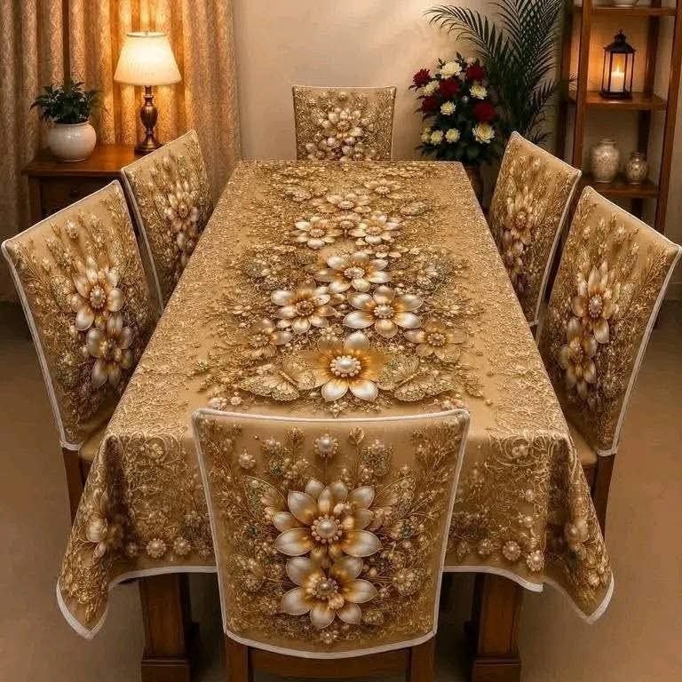 3D Dining Table Cover Set