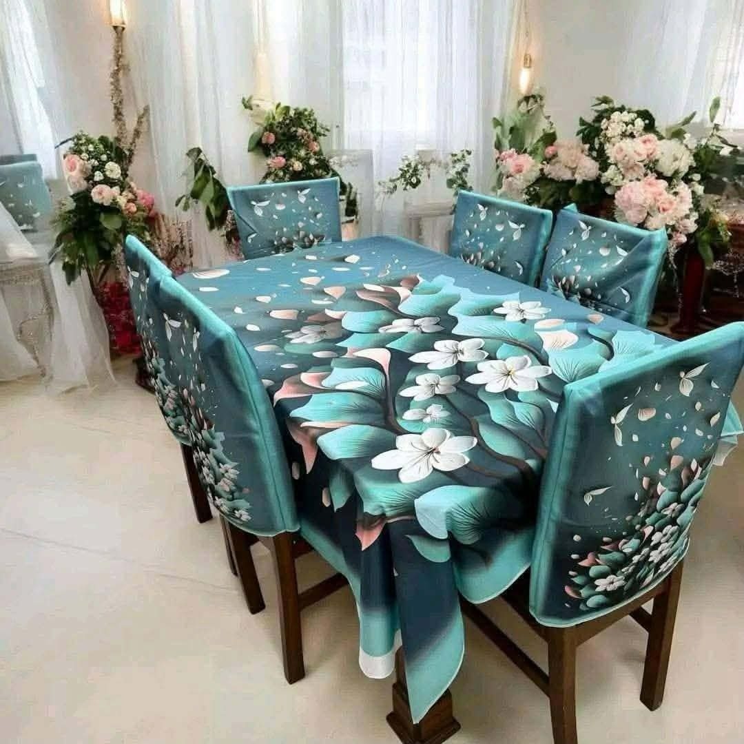 3D Dining Table Cover Set