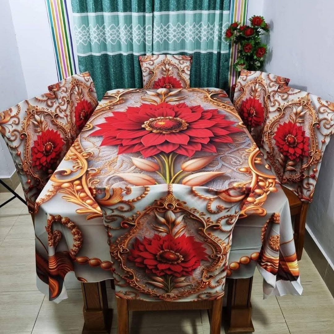 3D Dining Table Cover Set