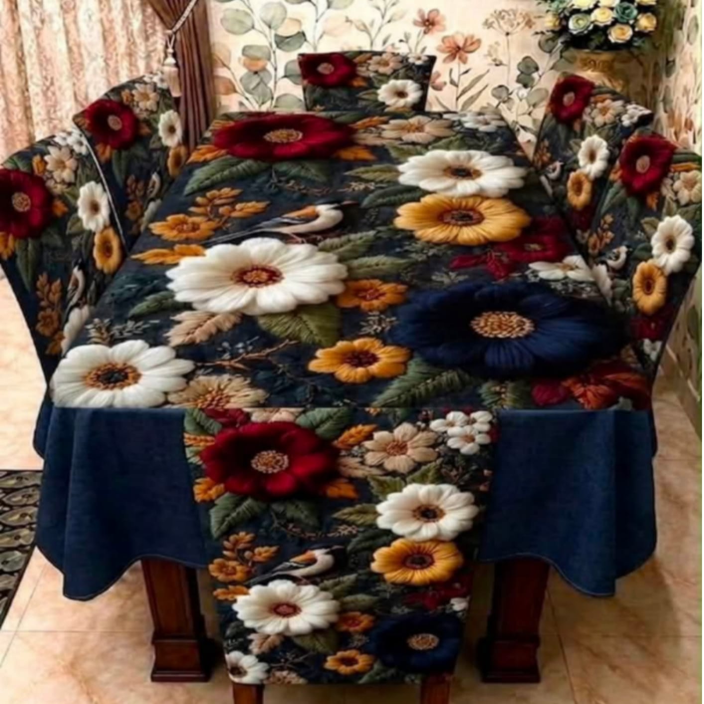 3D Dining Table Cover Set