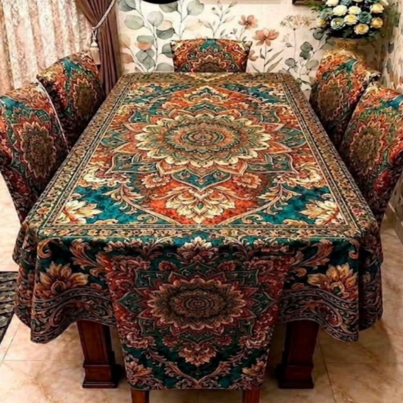 3D Dining Table Cover Set