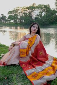 Half Silk Butik Sharee with Blouse Piece