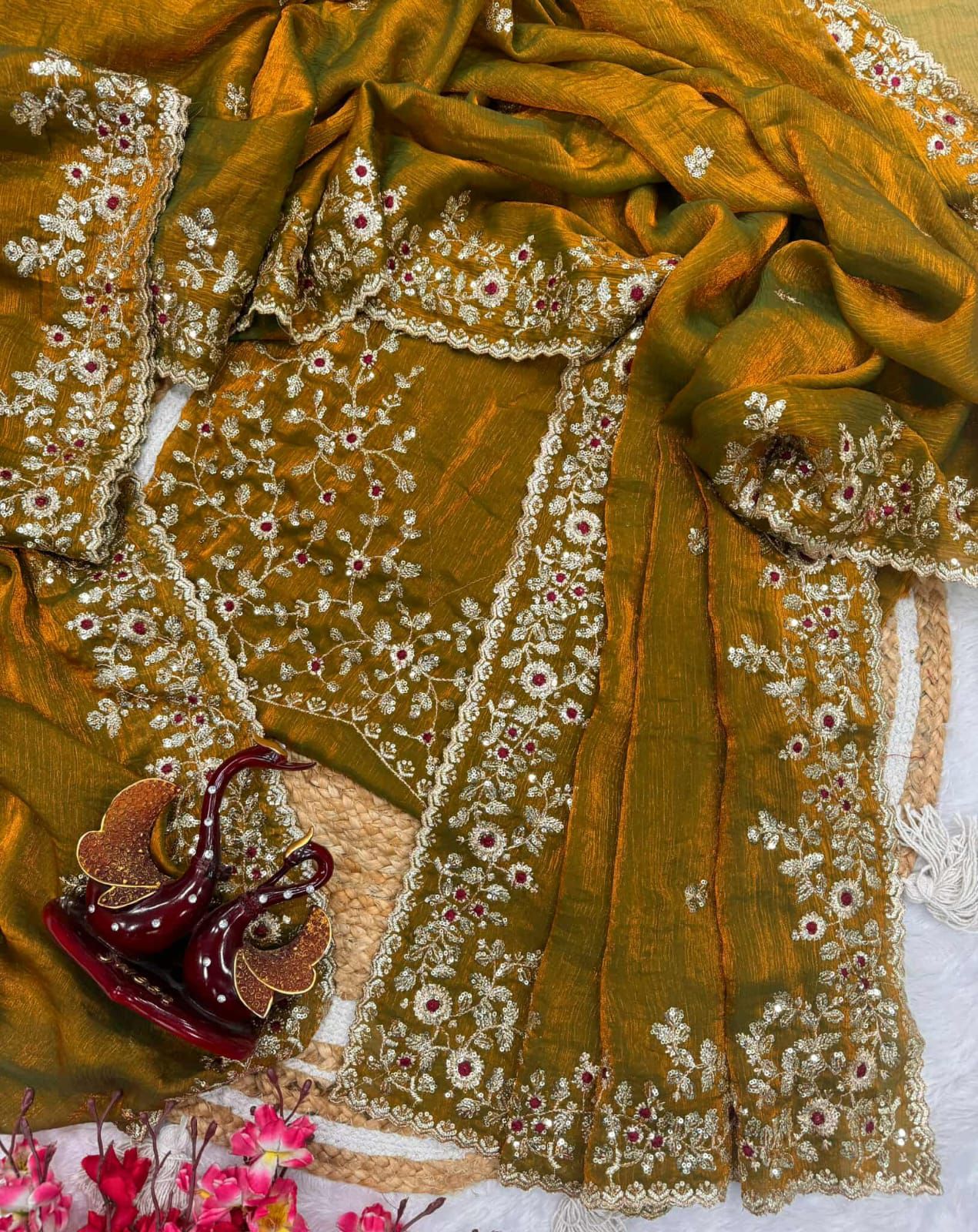 Indian Georgette Sharee with Blouse Piece