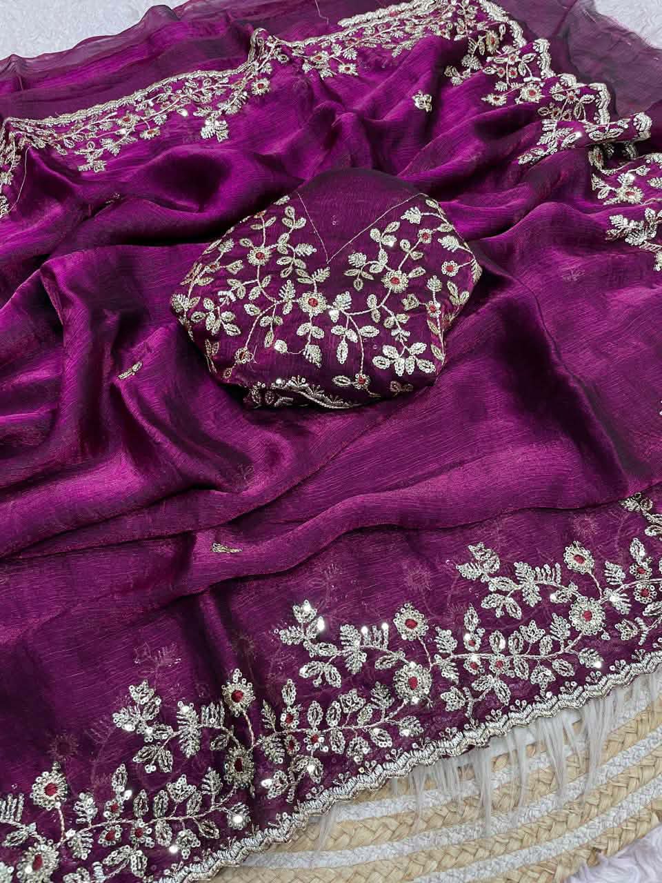 Indian Georgette Sharee with Blouse Piece