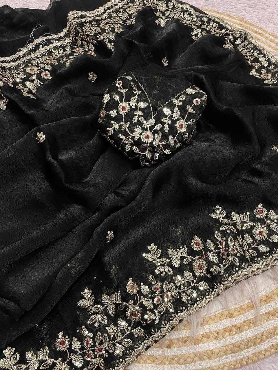 Indian Georgette Sharee with Blouse Piece