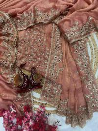 Indian Georgette Sharee with Blouse Piece