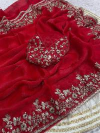 Indian Georgette Sharee with Blouse Piece