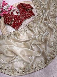 Indian Georgette Sharee with Blouse Piece