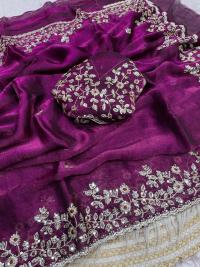 Indian Georgette Sharee with Blouse Piece