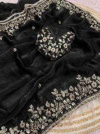 Indian Georgette Sharee with Blouse Piece