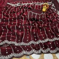 Indian Georgette Sharee with Blouse Piece