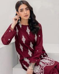 Cotton Embroidery Two Piece