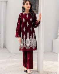 Cotton Embroidery Two Piece