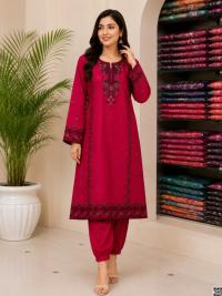 Linen Embroidery Two Piece
