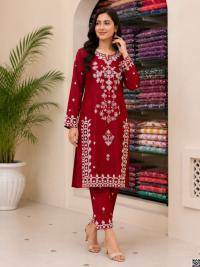 Linen Embroidery Two Piece
