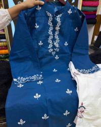 Cotton Embroidery Two Piece