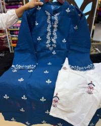 Cotton Embroidery Two Piece