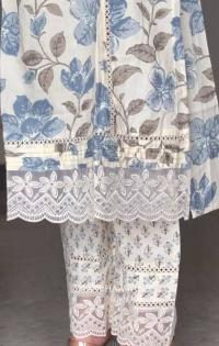 Cotton Embroidery Three Piece