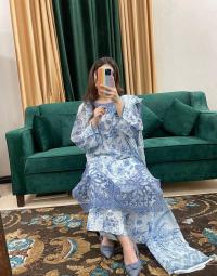 Cotton Embroidery Three Piece