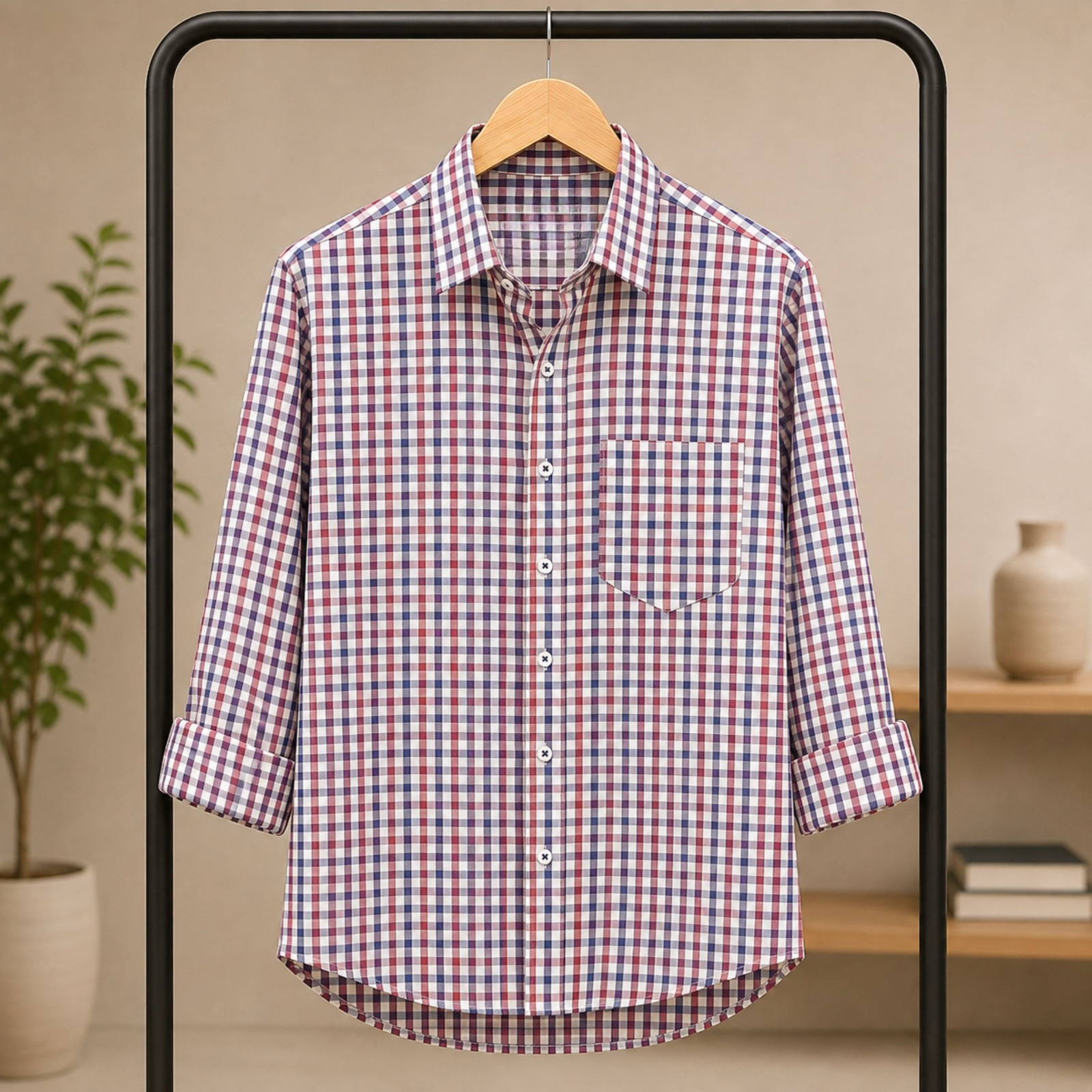 Formal Official Cotton Check Shirt