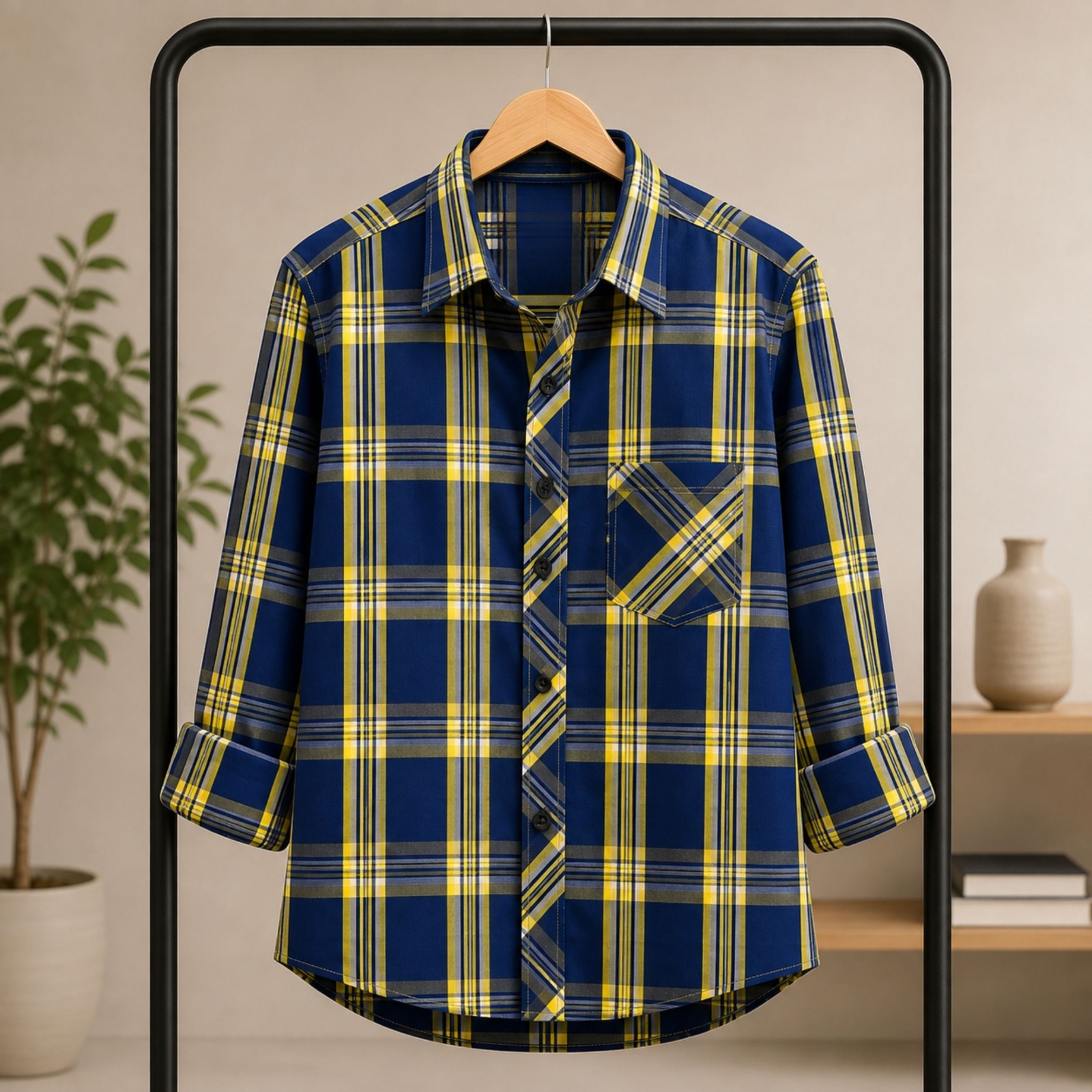 Formal Official Cotton Check Shirt