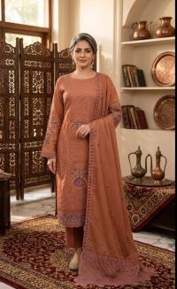 Cotton Unstitched Three Piece