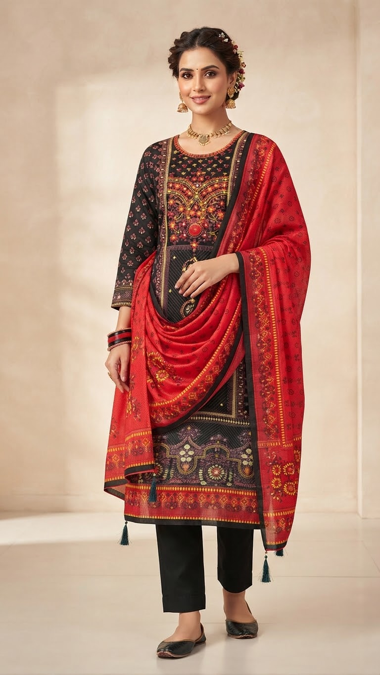 Kar Chupi Boutique Unstitched Three Piece