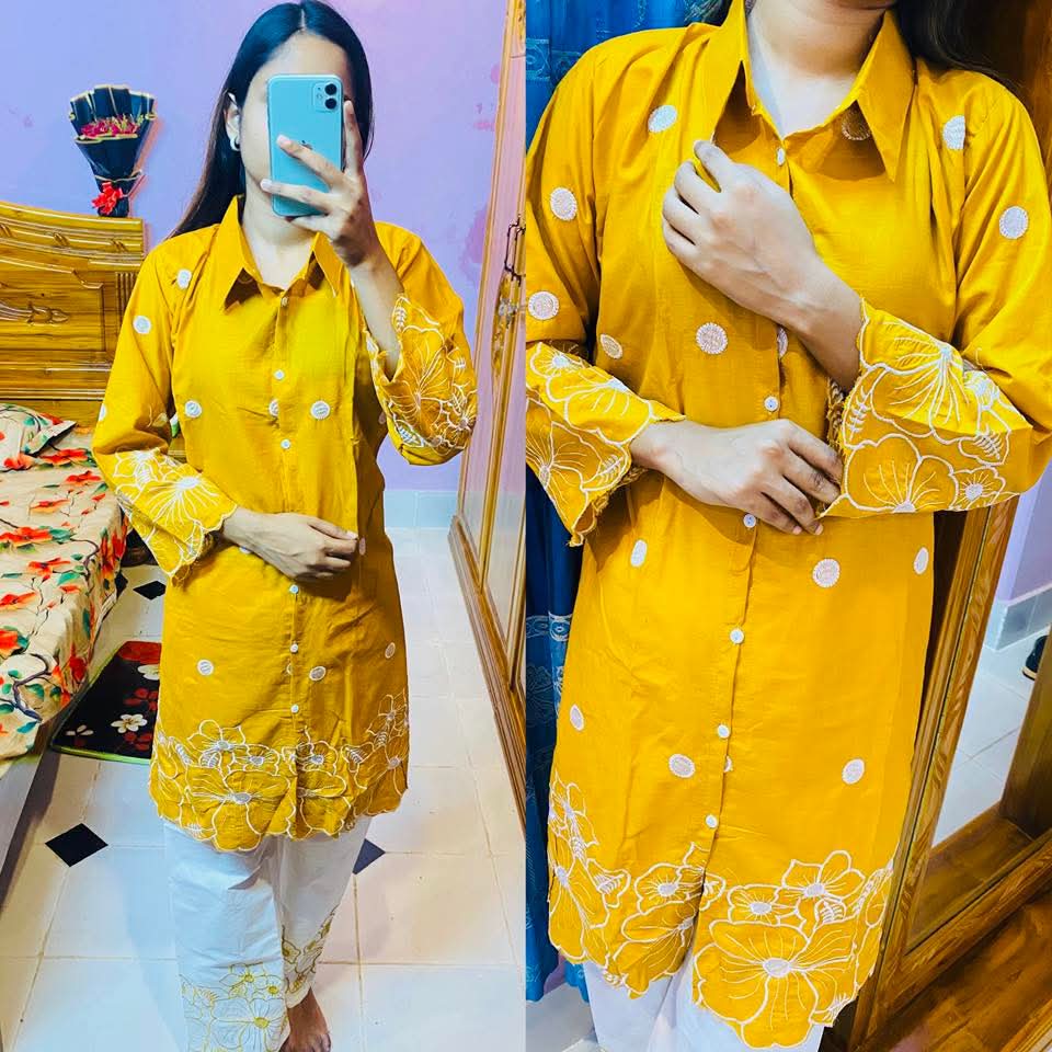 stylish Embroidery Two Piece Co-Ord Set