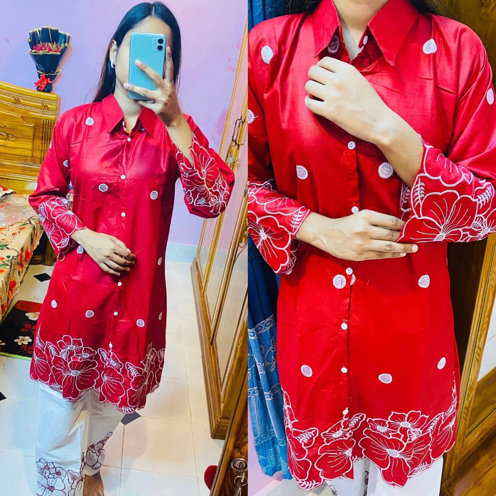 stylish Embroidery Two Piece Co-Ord Set