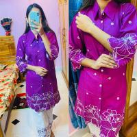 stylish Embroidery Two Piece Co-Ord Set
