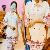 stylish Embroidery Two Piece Co-Ord Set