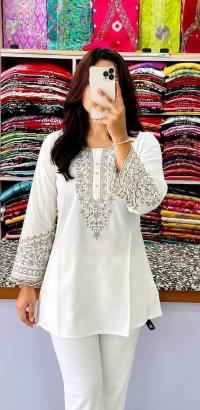 One Piece Ebmroidery Short Kurti