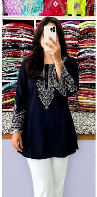 One Piece Ebmroidery Short Kurti